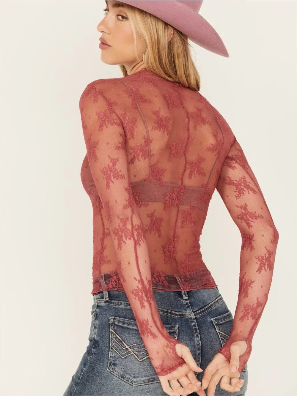 Free People Top lady lux layering top Rose